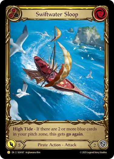 Swiftwater Sloop (Yellow) (Treasure) [SEA167] (High Seas)  Cold Foil | Devastation Store