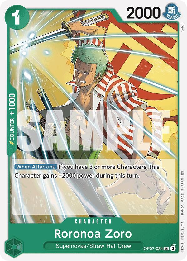 Roronoa Zoro (Reprint) [Starter Deck: GREEN Jewelry Bonney] | Devastation Store