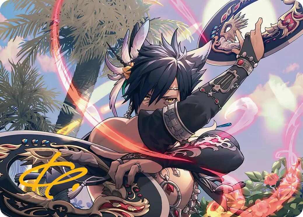 Dancer's Chakrams Art Card (Gold-Stamped Signature) [FINAL FANTASY Art Series] | Devastation Store