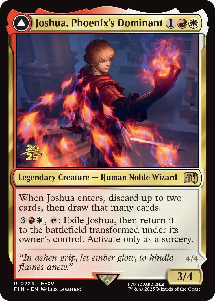 Joshua, Phoenix's Dominant // Phoenix, Warden of Fire [FINAL FANTASY Prerelease Promo] | Devastation Store