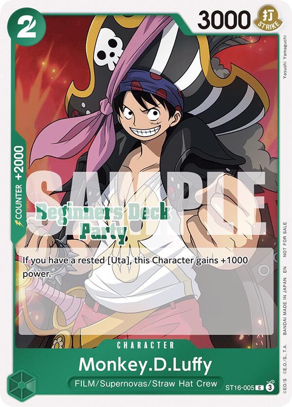 Monkey.D.Luffy (ST-23 - ST-28 Beginners Deck Party) [Participation] [One Piece Promotion Cards] | Devastation Store