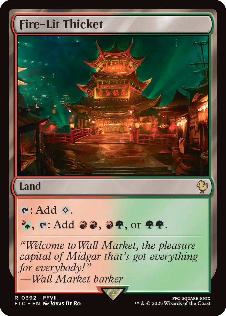 Fire-Lit Thicket (Surge Foil) [FINAL FANTASY Commander] | Devastation Store