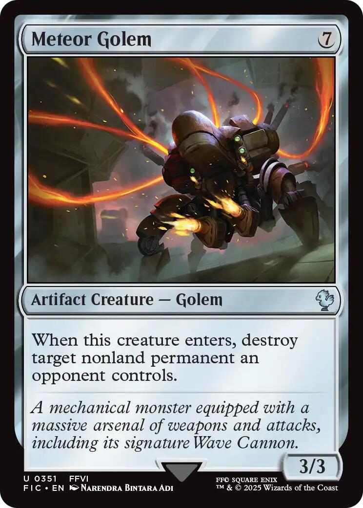 Meteor Golem (Surge Foil) [FINAL FANTASY Commander] | Devastation Store