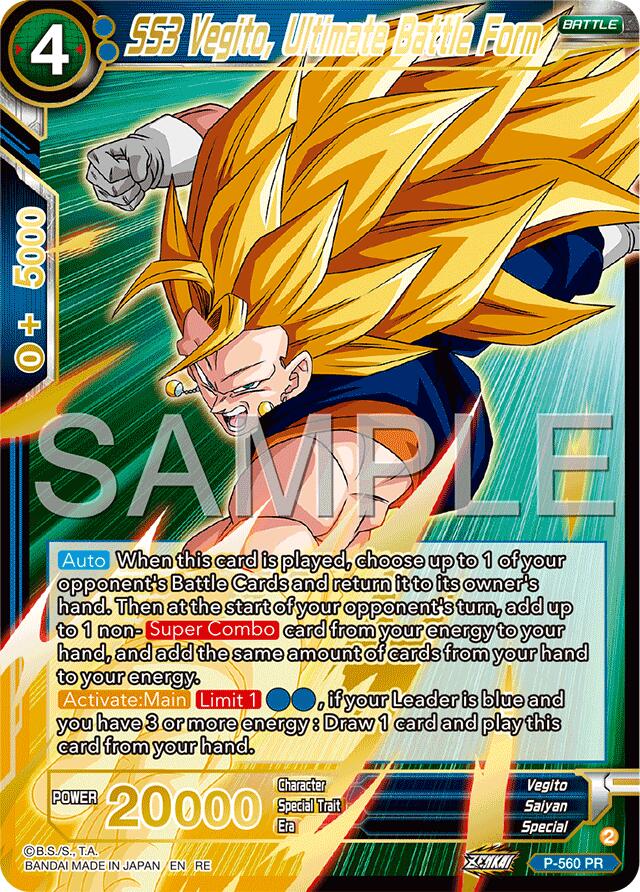 SS3 Vegito, Ultimate Battle Form (Premium Anniversary Box 2025) (P-560) [Promotion Cards] | Devastation Store
