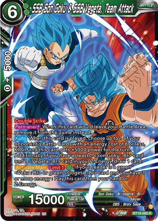 SSB Son Goku & SSB Vegeta, Team Attack (BT19-080) [Fighter's Ambition] | Devastation Store