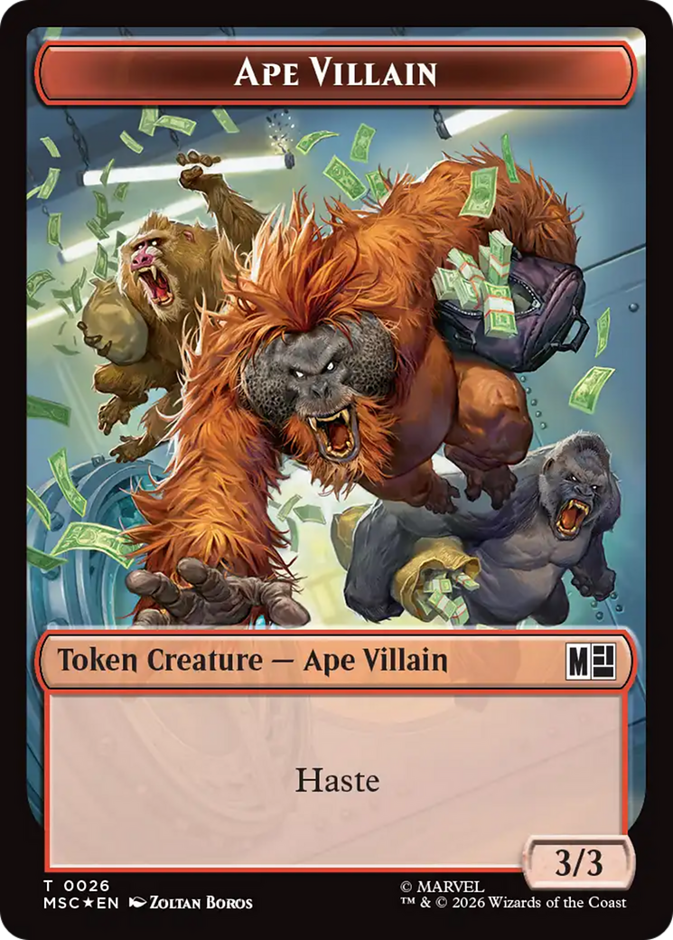 Copy (017) // Ape Villain (026) Double-Sided Token (Surge Foil) [Marvel Super Heroes Commander Tokens] | Devastation Store