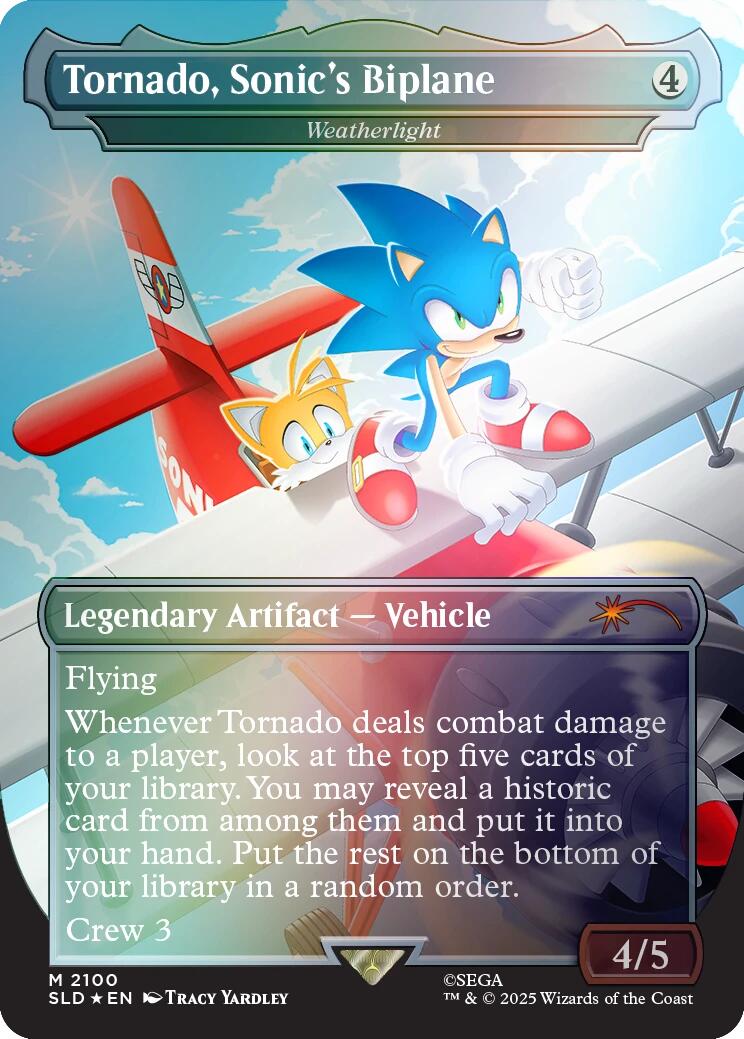 Tornado, Sonic's Biplane - Weatherlight (Rainbow Foil) [Secret Lair Drop Series] | Devastation Store