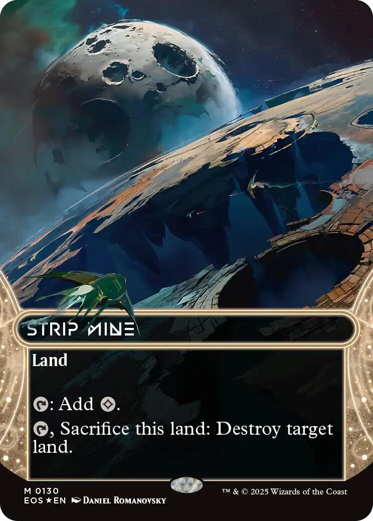 Stripe Mine (0130) (Borderless) (Galaxy Foil) [Edge of Eternities: Stellar Sights] | Devastation Store