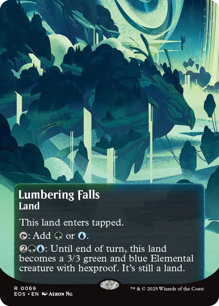 Lumbering Falls (0069) (Borderless) [Edge of Eternities: Stellar Sights] | Devastation Store