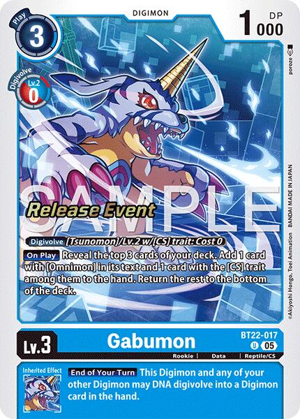 Gabumon [BT22-017] [Cyber Eden Release Event Cards] | Devastation Store