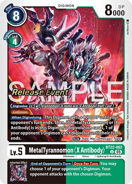 MetalTyrannomon [BT22-062] (X Antibody) [Cyber Eden Release Event Cards] | Devastation Store