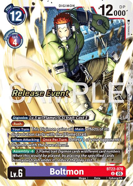 Boltmon [BT22-078] [Cyber Eden Release Event Cards] | Devastation Store