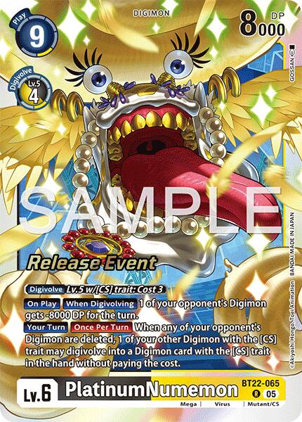 PlatinumNumemon [BT22-065] [Cyber Eden Release Event Cards] | Devastation Store