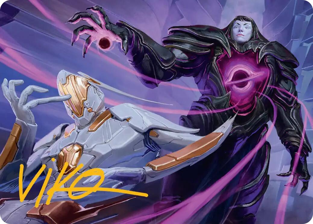 Lightless Evangel Art Card (Gold-Stamped Signature) [Edge of Eternities Art Series] | Devastation Store