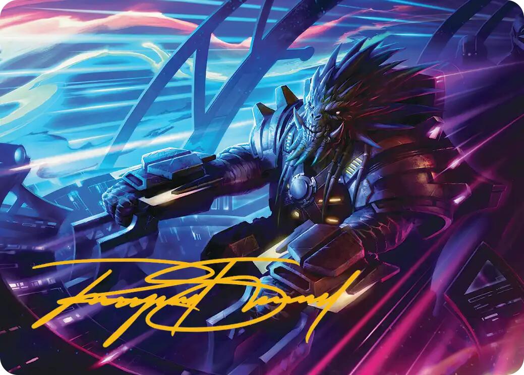 Tannuk, Steadfast Second Art Card (Gold-Stamped Signature) [Edge of Eternities Art Series] | Devastation Store
