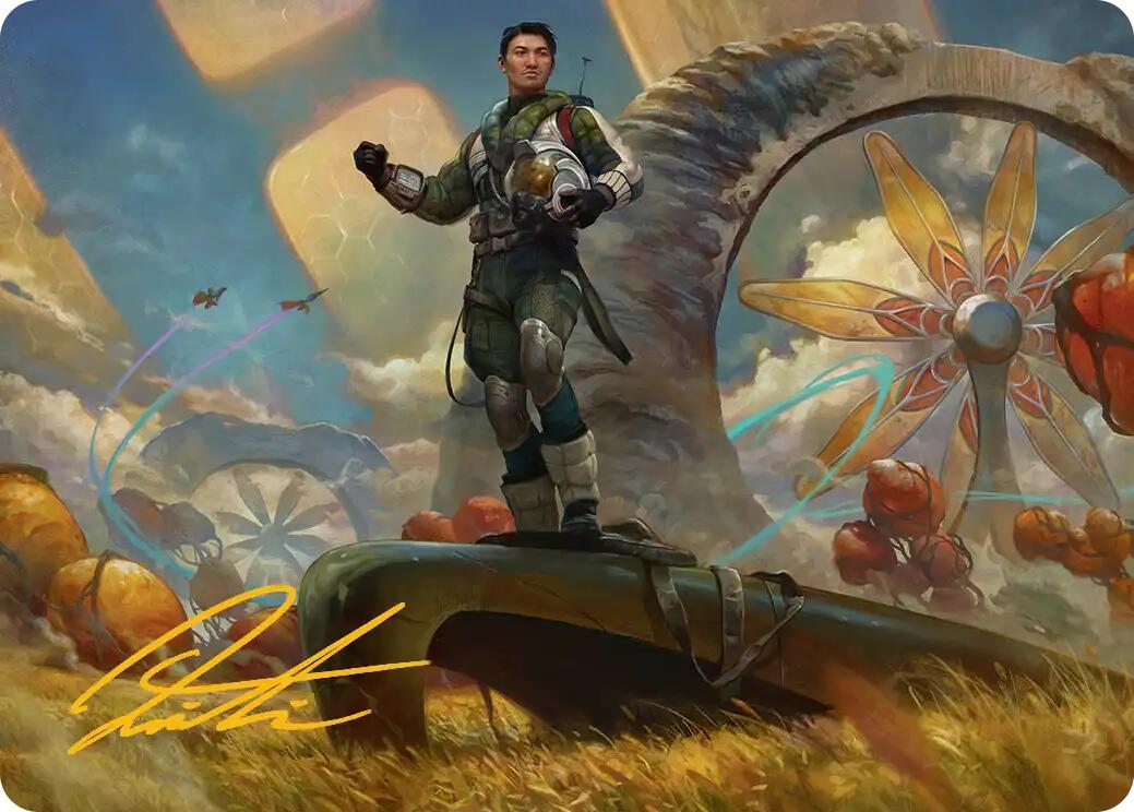 Galactic Wayfarer Art Card (Gold-Stamped Signature) [Edge of Eternities Art Series] | Devastation Store