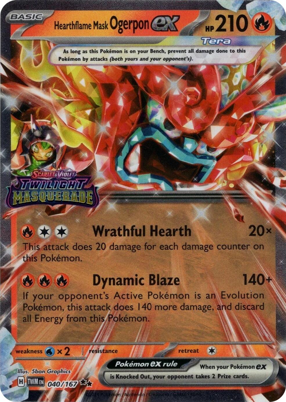 Hearthflame Mask Ogerpon ex (040/167) (Stamped) [Miscellaneous Cards] | Devastation Store