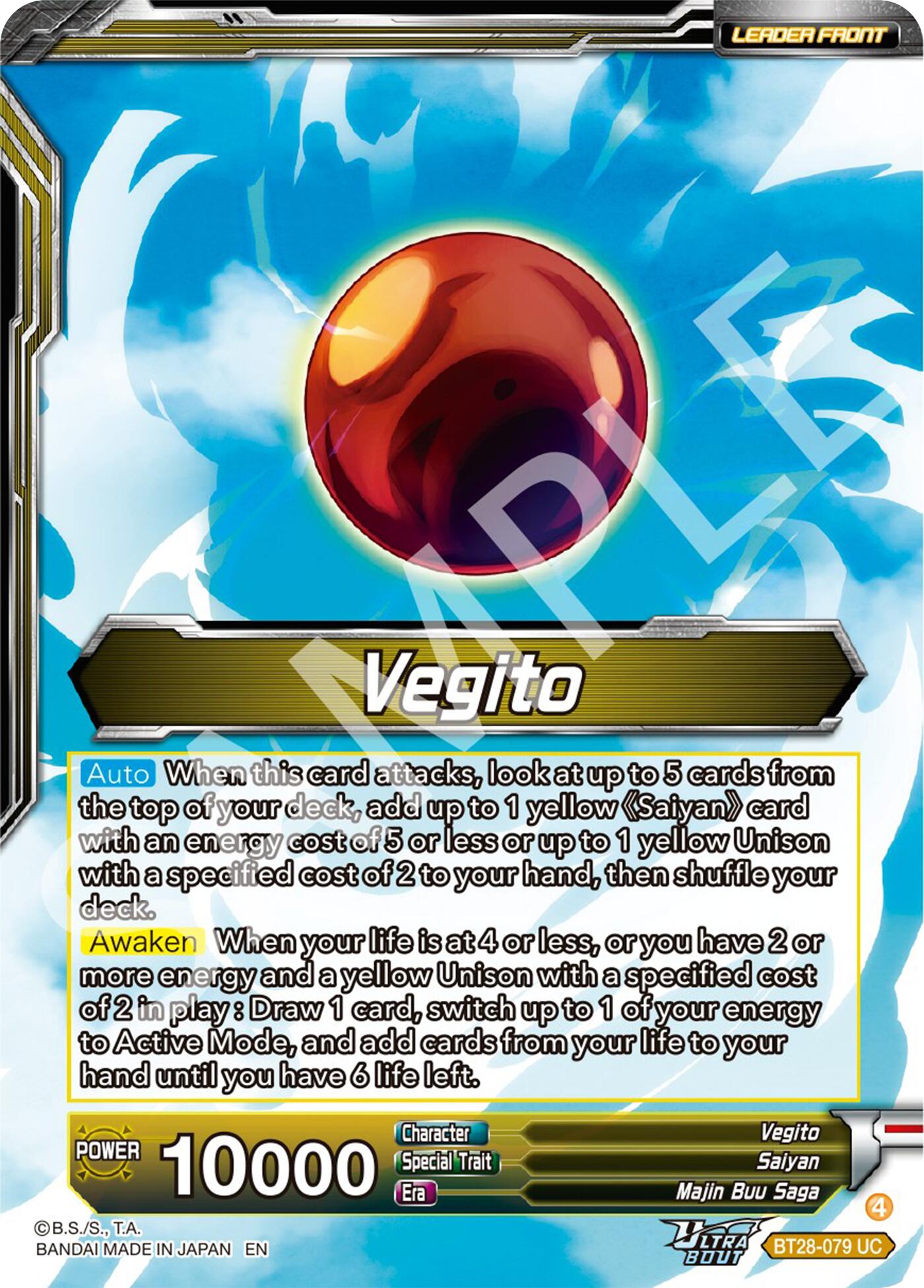 Vegito // SS Vegito, Transcendent Rage (BT28-079) [Prismatic Clash] | Devastation Store