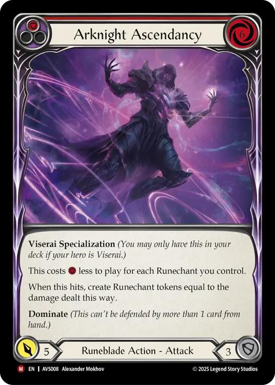 Arknight Ascendancy (Red) [AVS008] (Armory Deck: Legends Viserai) | Devastation Store