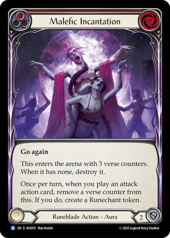 Malefic Incantation (Red) [AVS015] (Armory Deck: Legends Viserai) | Devastation Store
