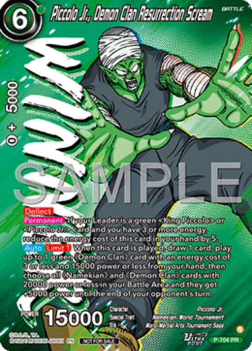 Piccolo Jr., Demon Clan Resurrection Scream (Ultra-Bout Series Tournament Pack Vol.13) (Winner) (P-704) [Tournament Promotion Cards] | Devastation Store