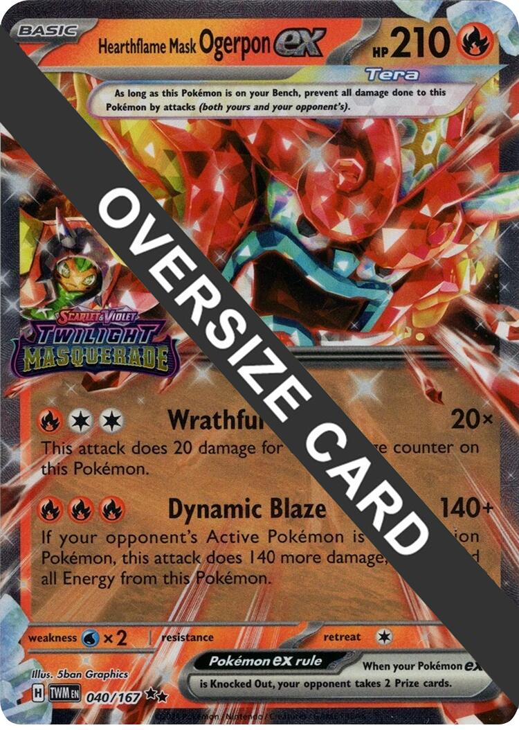 Hearthflame Mask Ogerpon ex (040/167) (Jumbo Card) [Scarlet & Violet: Twilight Masquerade] | Devastation Store