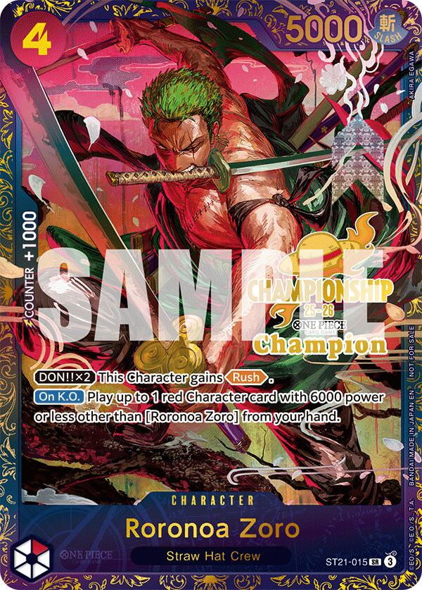 Roronoa Zoro (CS 25-26 1st Place) [One Piece Promotion Cards] | Devastation Store