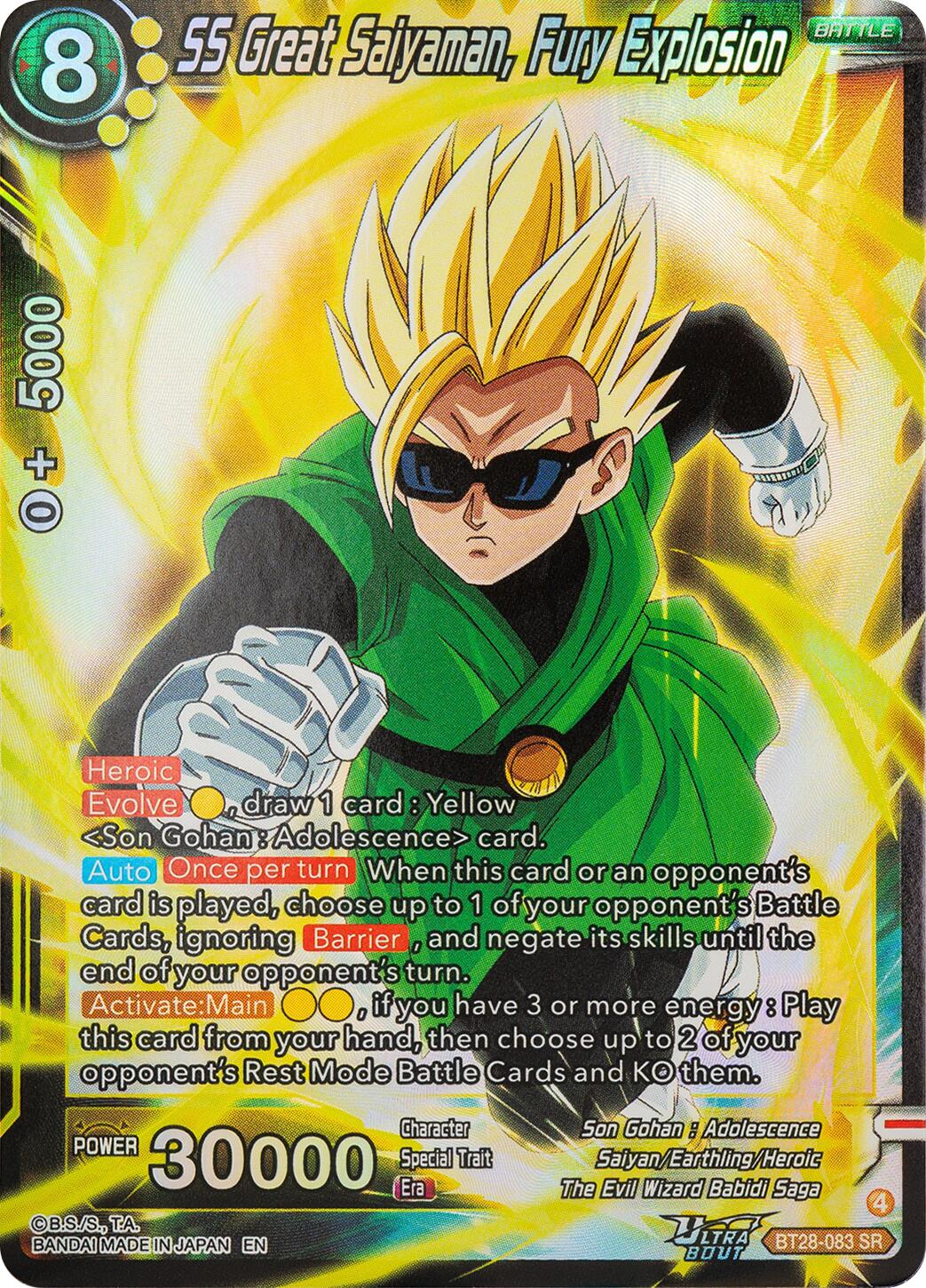 SS Great Saiyaman, Fury Explosion (BT28-083) [Prismatic Clash] | Devastation Store