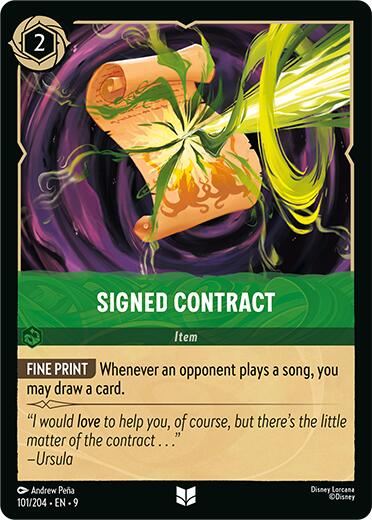 Signed Contract (101/204) [Fabled] | Devastation Store