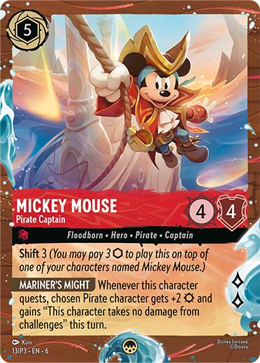 Mickey Mouse - Pirate Captain (Disney Cruise Promo) (13/P3) [Promo Cards] | Devastation Store