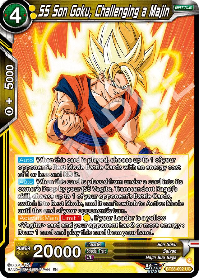 SS Son Goku, Challenging a Majin (BT28-092) [Prismatic Clash] | Devastation Store