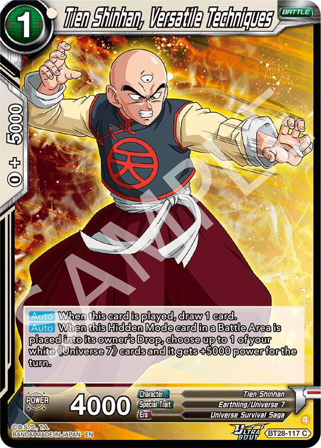Tien Shinhan, Versatile Techniques (BT28-117) [Prismatic Clash] | Devastation Store