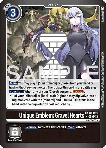 Unique Emblem: Gravel Hearts [EX10-069] (Limited Foil) [Sinister Order] | Devastation Store