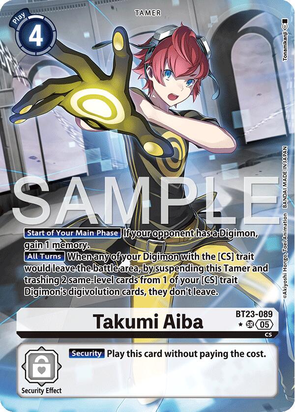 Takumi Aiba [BT23-089] (Alternate Art) [Hackers' Slumber] | Devastation Store