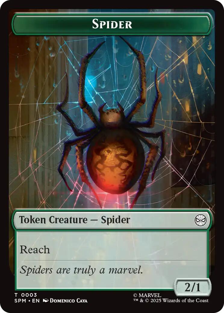Spider // Food Double-Sided Token [Marvel's Spider-Man Tokens] | Devastation Store