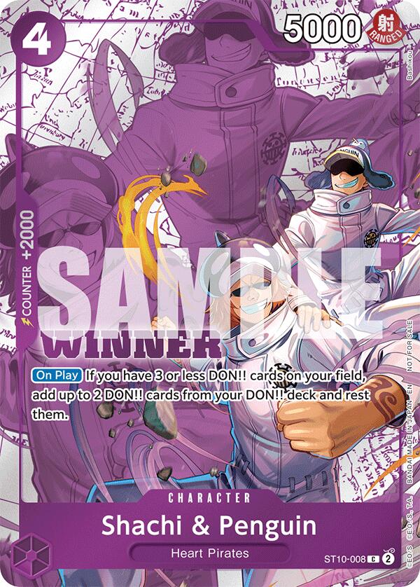 Shachi & Penguin (Winner Pack 2025 Vol. 4) [One Piece Promotion Cards] | Devastation Store
