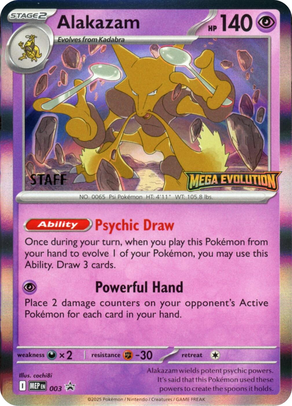 Alakazam (003) (Staff) [Mega Evolutions Promo] | Devastation Store