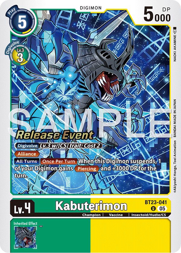 Kabuterimon [BT23-041] [Hackers' Slumber Release Event Cards] | Devastation Store