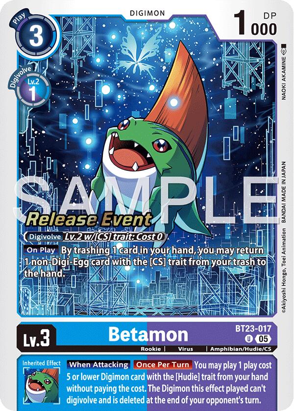 Betamon [BT23-017] [Hackers' Slumber Release Event Cards] | Devastation Store