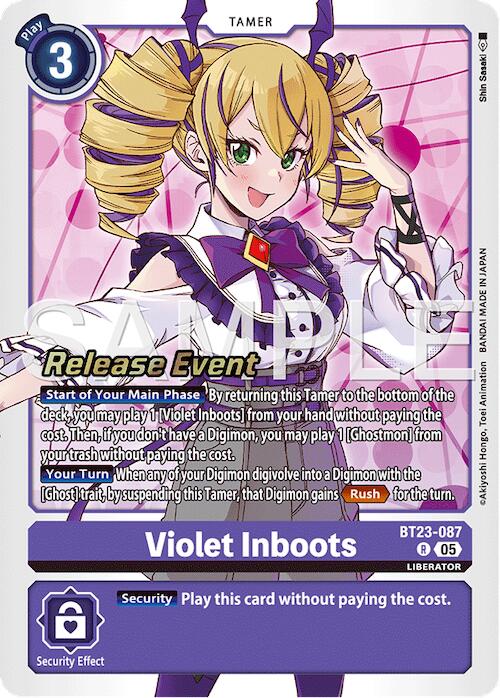 Violet Inboots [BT23-087] [Hackers' Slumber Release Event Cards] | Devastation Store