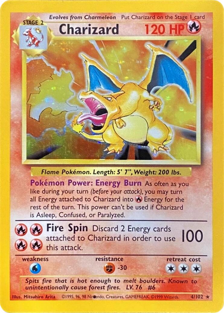 Charizard (004/102) (Black Dot Error) [Base Set 2] | Devastation Store
