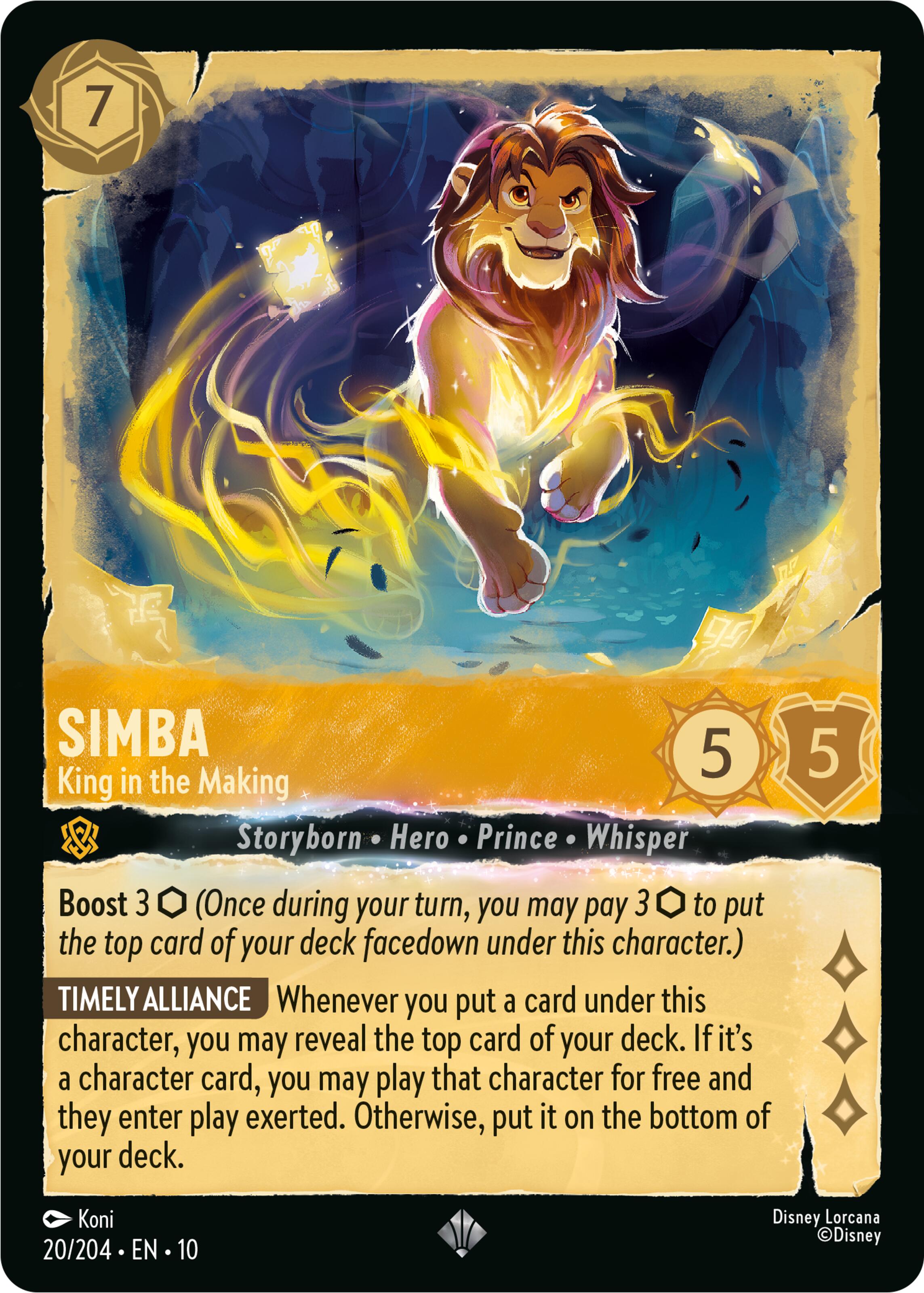 Simba - King in the Making (20/204) [Whispers in the Well] | Devastation Store