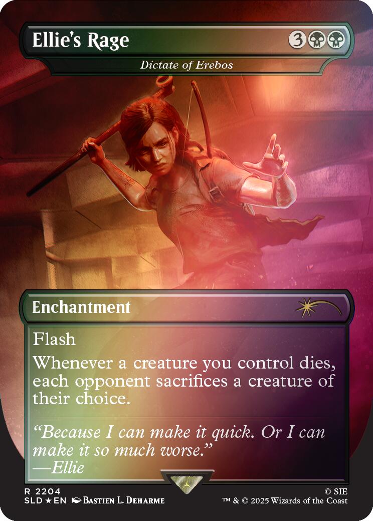Ellie's Rage - Dictate of Erebos (Rainbow Foil) [Secret Lair Drop Series] | Devastation Store