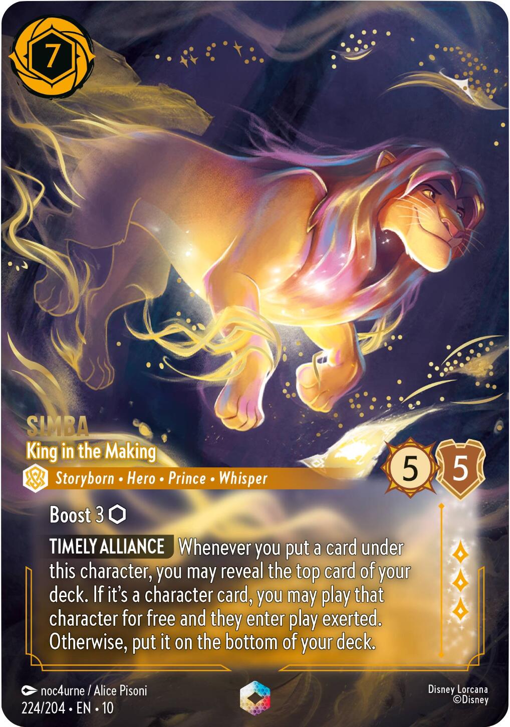 Simba - King in the Making (Enchanted) (224/204) [Whispers in the Well] | Devastation Store