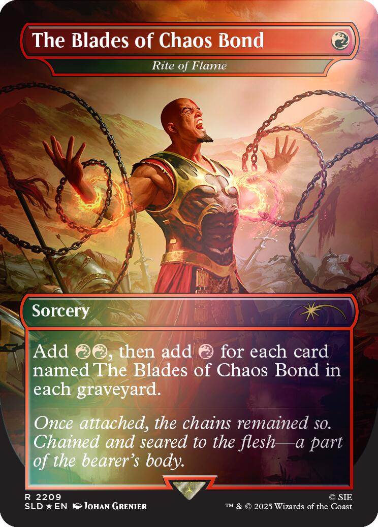 The Blades of Chaos Bond - Rite of Flame (Rainbow Foil) [Secret Lair Drop Series] | Devastation Store