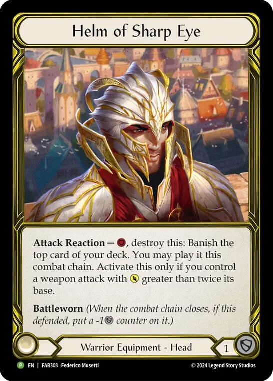 Helm of Sharp Eye (Golden) [FAB303] (Promo)  Cold Foil | Devastation Store