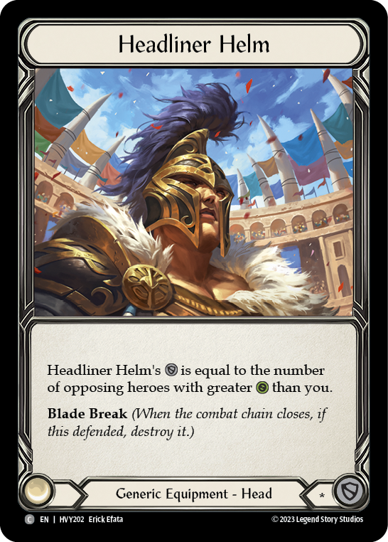 Headliner Helm [HVY202] (Heavy Hitters)  Cold Foil | Devastation Store