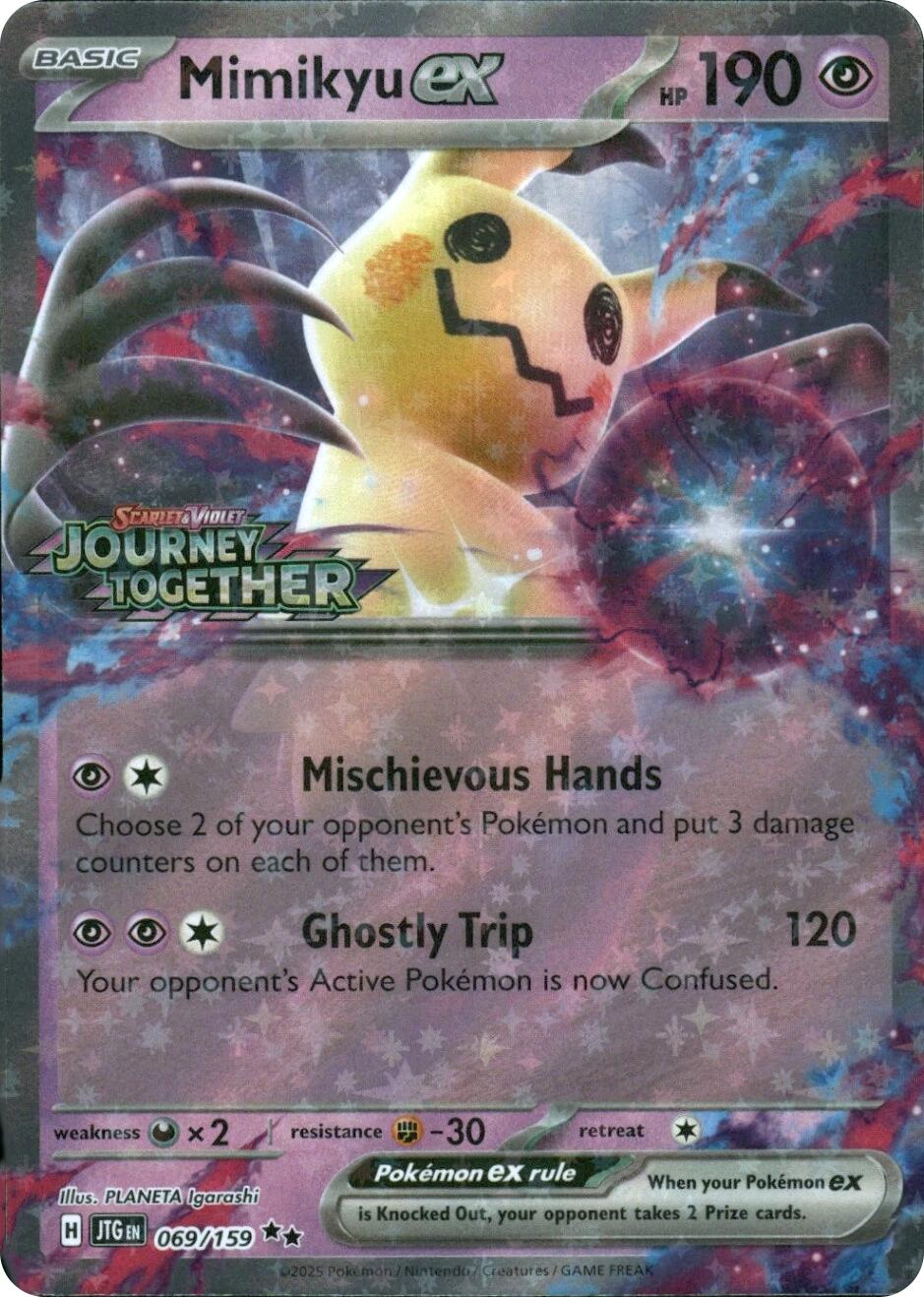 Mimikyu ex (069/159) (Journey Together Stamped) [Miscellaneous Cards] | Devastation Store