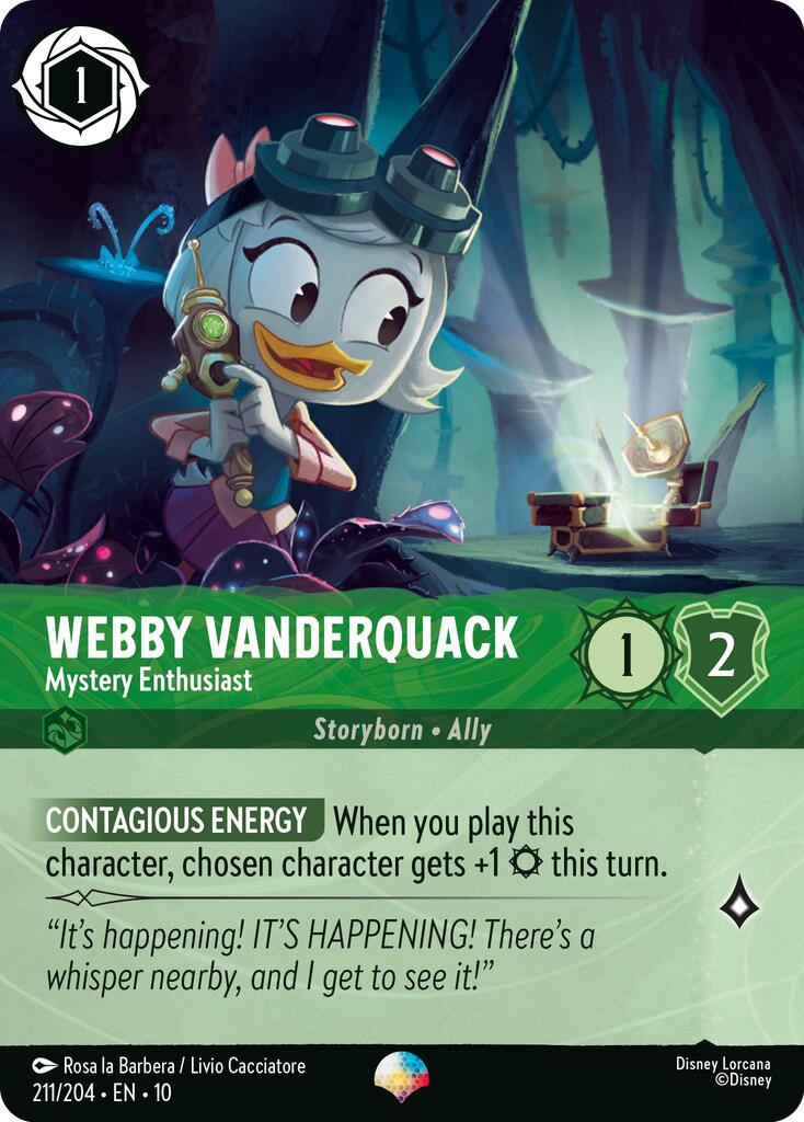 Webby Vanderquack - Mystery Enthusiast (Epic) (211/204) [Whispers in the Well] | Devastation Store