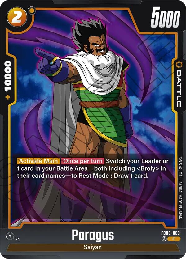 Paragus (FB08-083) [Saiyan's Pride] | Devastation Store